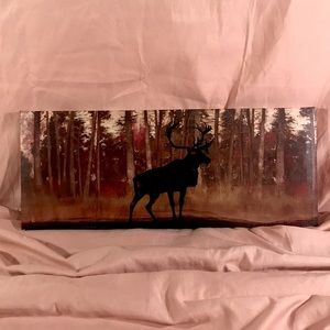 Small Wooded Elk Painting